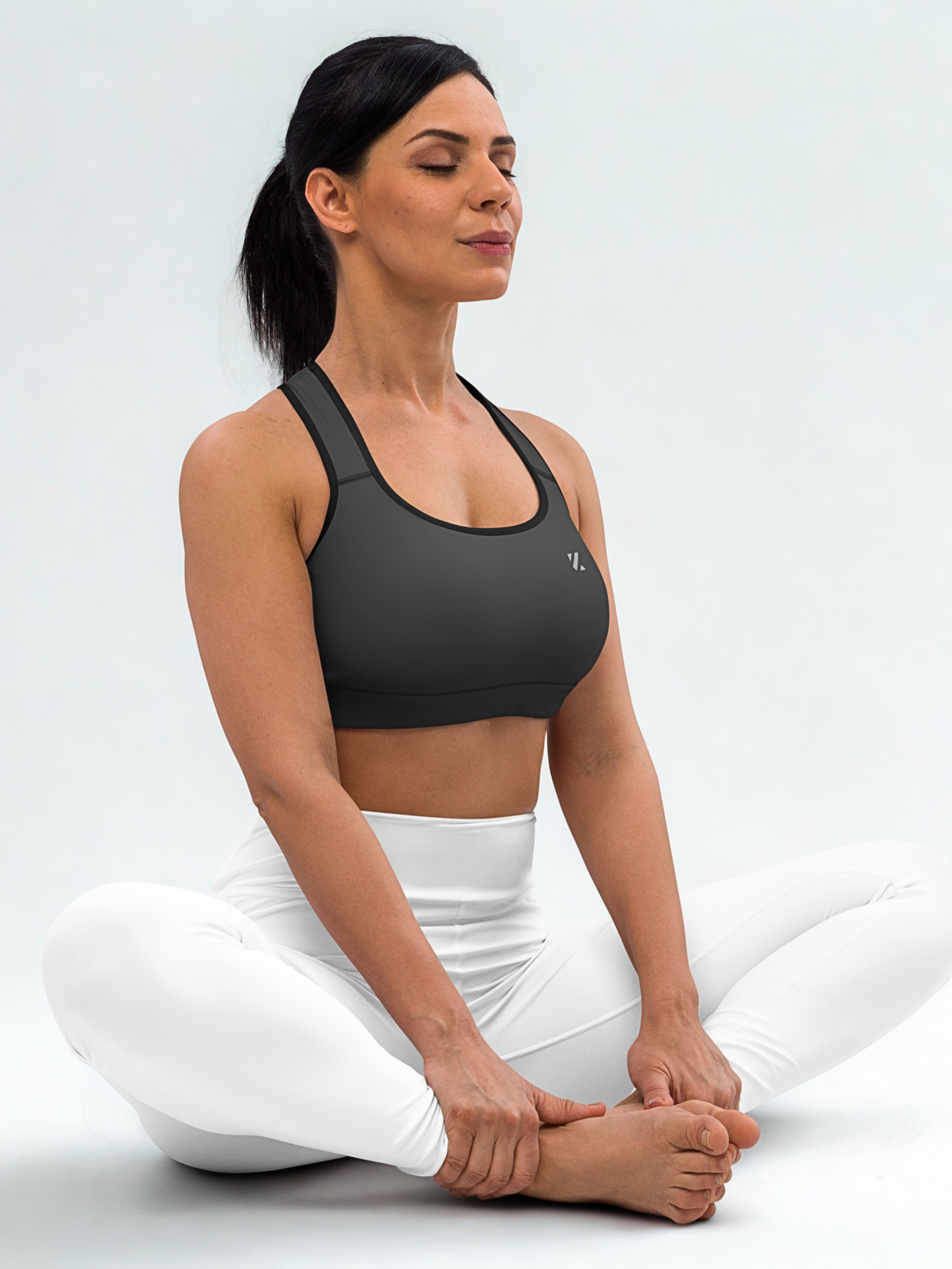 ORIGIN SPORTS BRA · CHARCOAL GREY